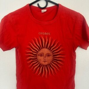 Red Sun Graphic T-Shirt Urban Outfitters Cozmoz